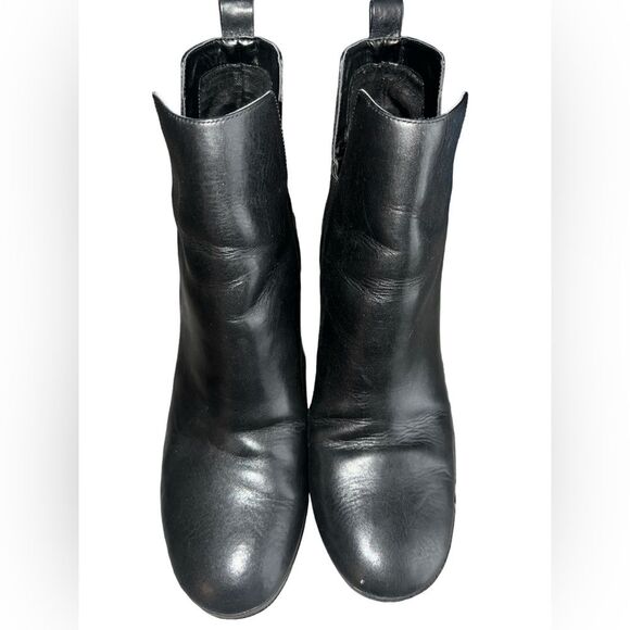 Cole Haan Abbot Chelsea Pull On Block Heel Black Leather Bootie 9.5 - Picture 4 of 8